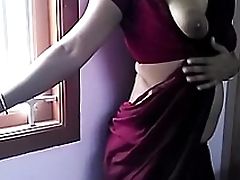 Tamil maid saree strip tease