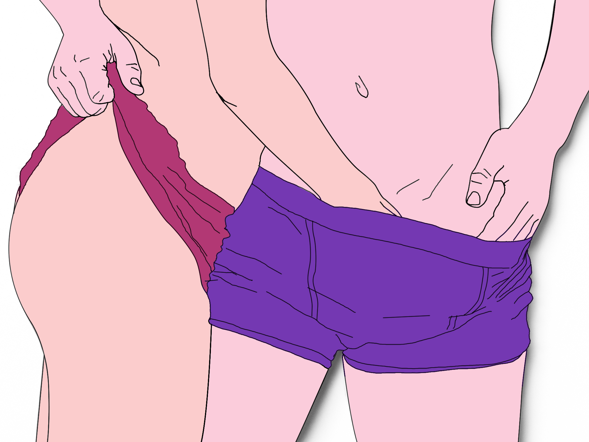 Sub reccomend masturbation over mutual pink panties