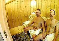Teen swallows older sauna